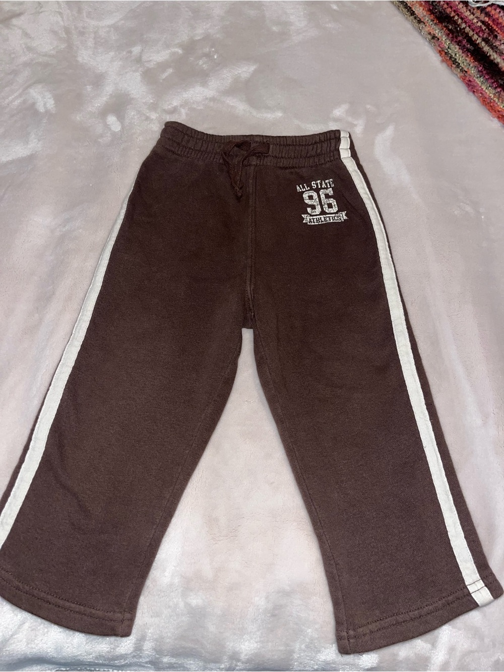 jumping beans Brown Sweatpants with White Side Stripes